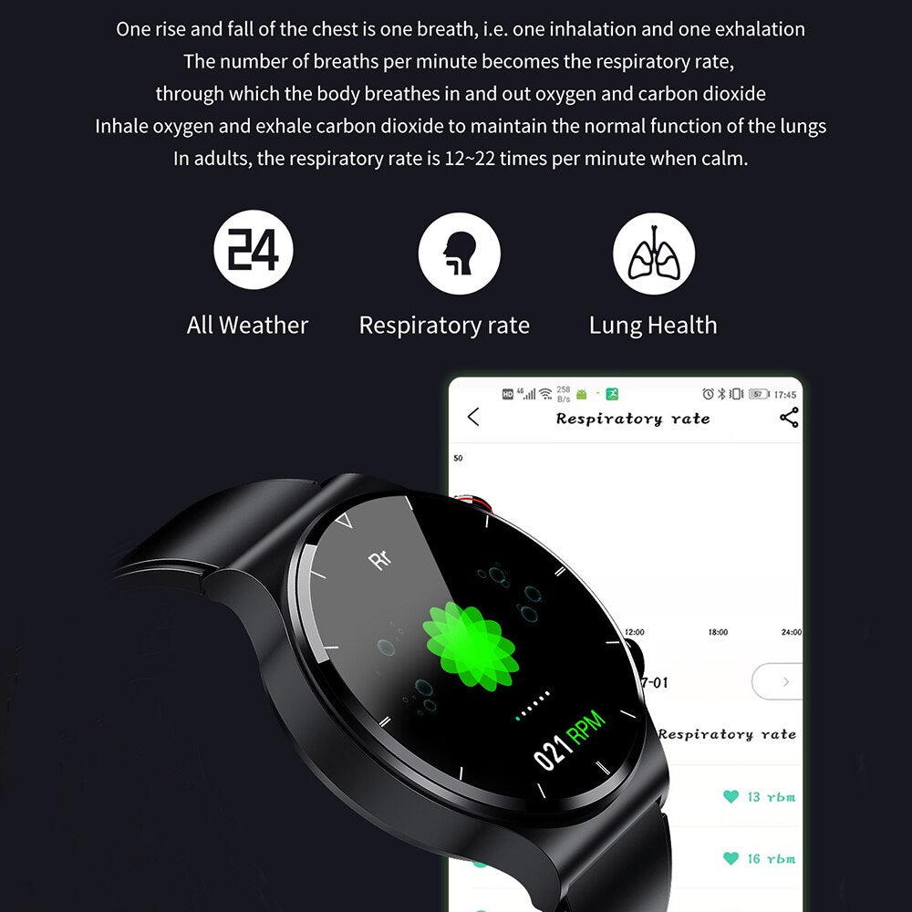 PremiumWatch – Smartwatch mit EGK, Thermometer Funktion, HD Touch Bildschirm