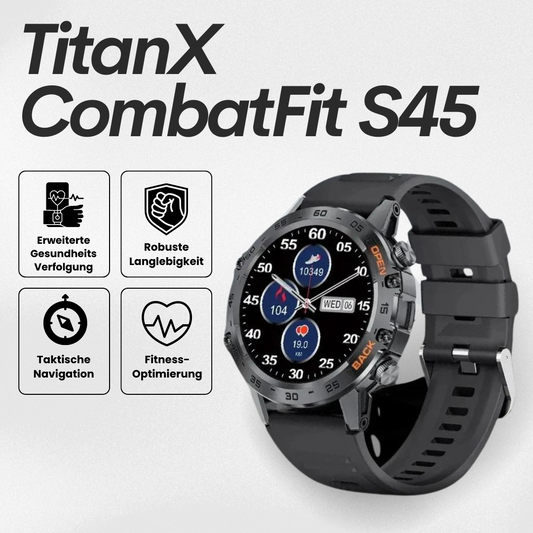 TitanX CombatFit S45 - unzerstörbare zertifizierte Militär-Gesundheitsuhr