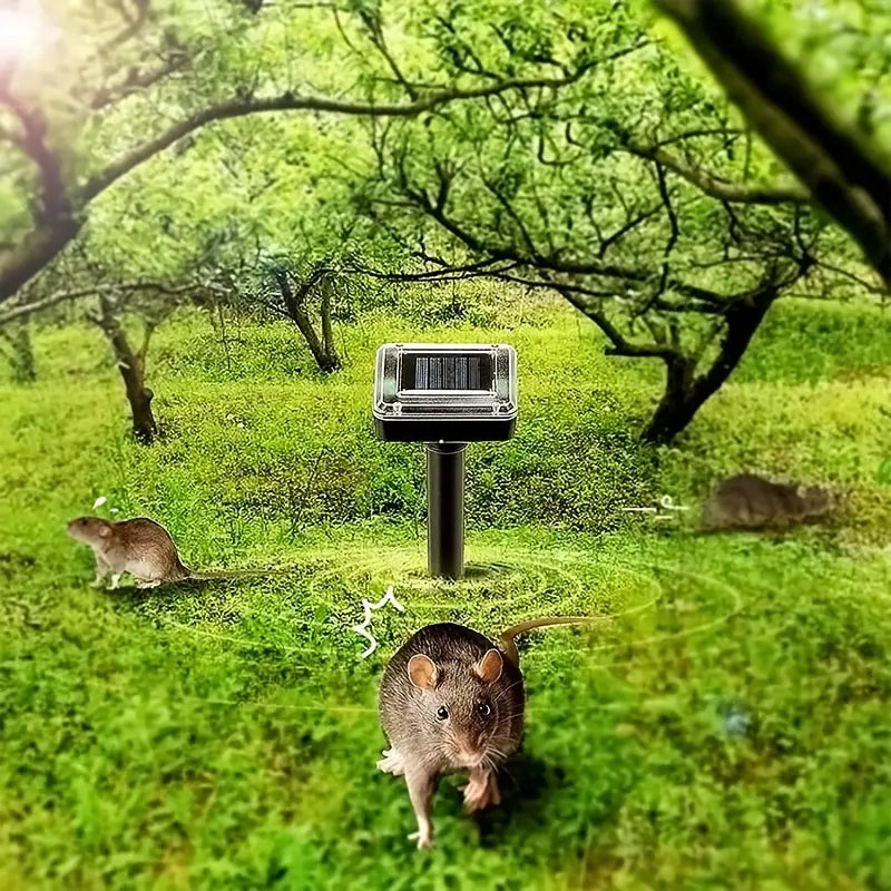 Solarbetriebene Schlangen- und Schädlingabwehr – Ultraschallgerät für den Garten
