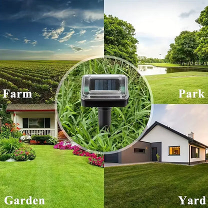 Solarbetriebene Schlangen- und Schädlingabwehr – Ultraschallgerät für den Garten