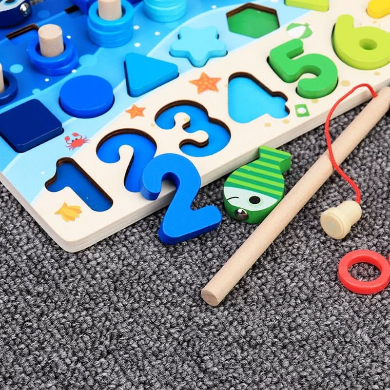 MindNest Board – Montessori Lernspiel aus Holz – Zahlen, Formen & Farben entdecken
