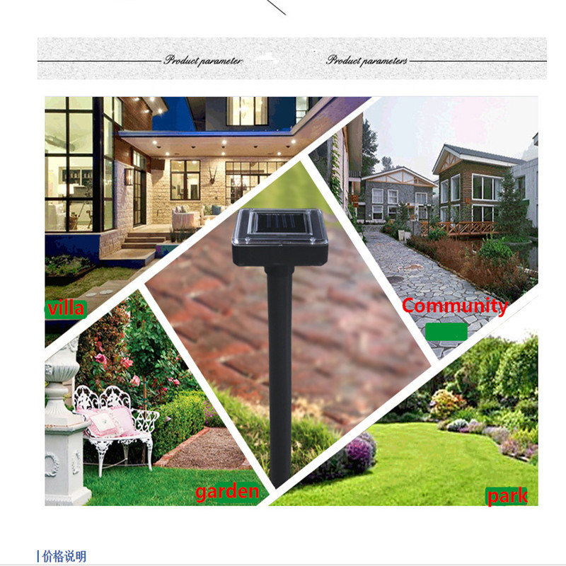 Solarbetriebene Schlangen- und Schädlingabwehr – Ultraschallgerät für den Garten