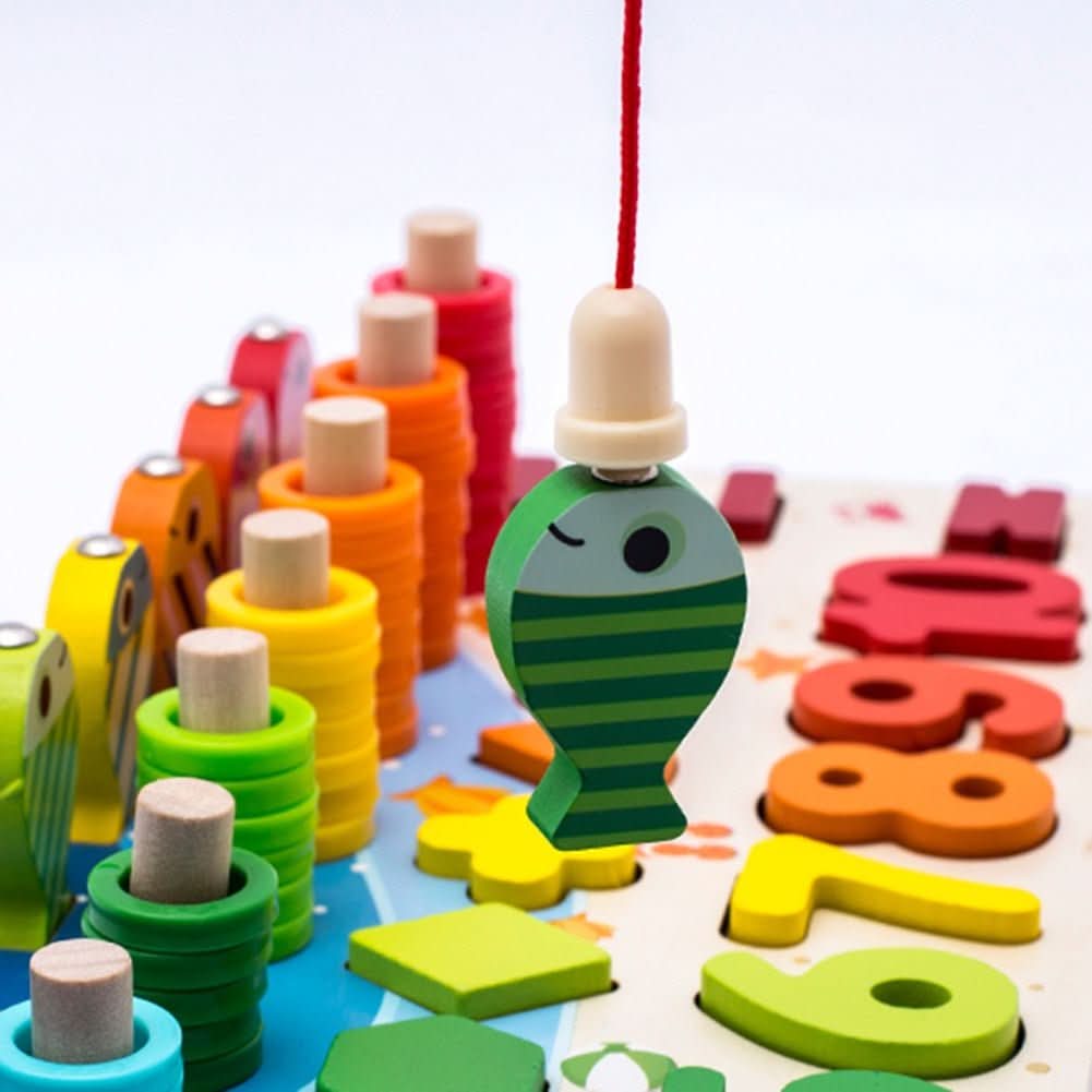 MindNest Board – Montessori Lernspiel aus Holz – Zahlen, Formen & Farben entdecken