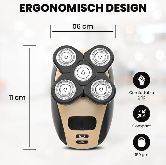 5-in-1 Rasierer – Glatte & reizfreie Rasur mit Trimmer, Bürste & Aufsätzen | Für empfindliche Haut & alle Haarzonen