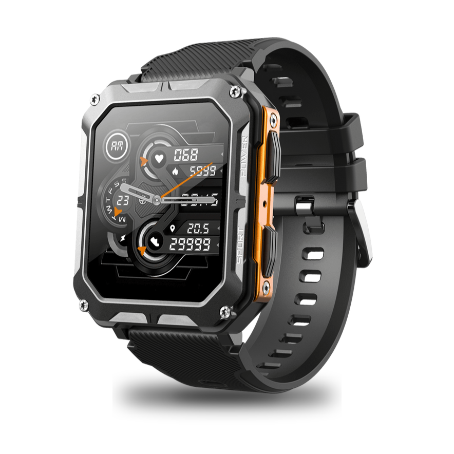 AirForce Health K52 - die unzerstörbare Militär-Smartwatch mit Echtzeit Herzfrequenzmesser, Blutdruck-/Sauerstoff-Tracker