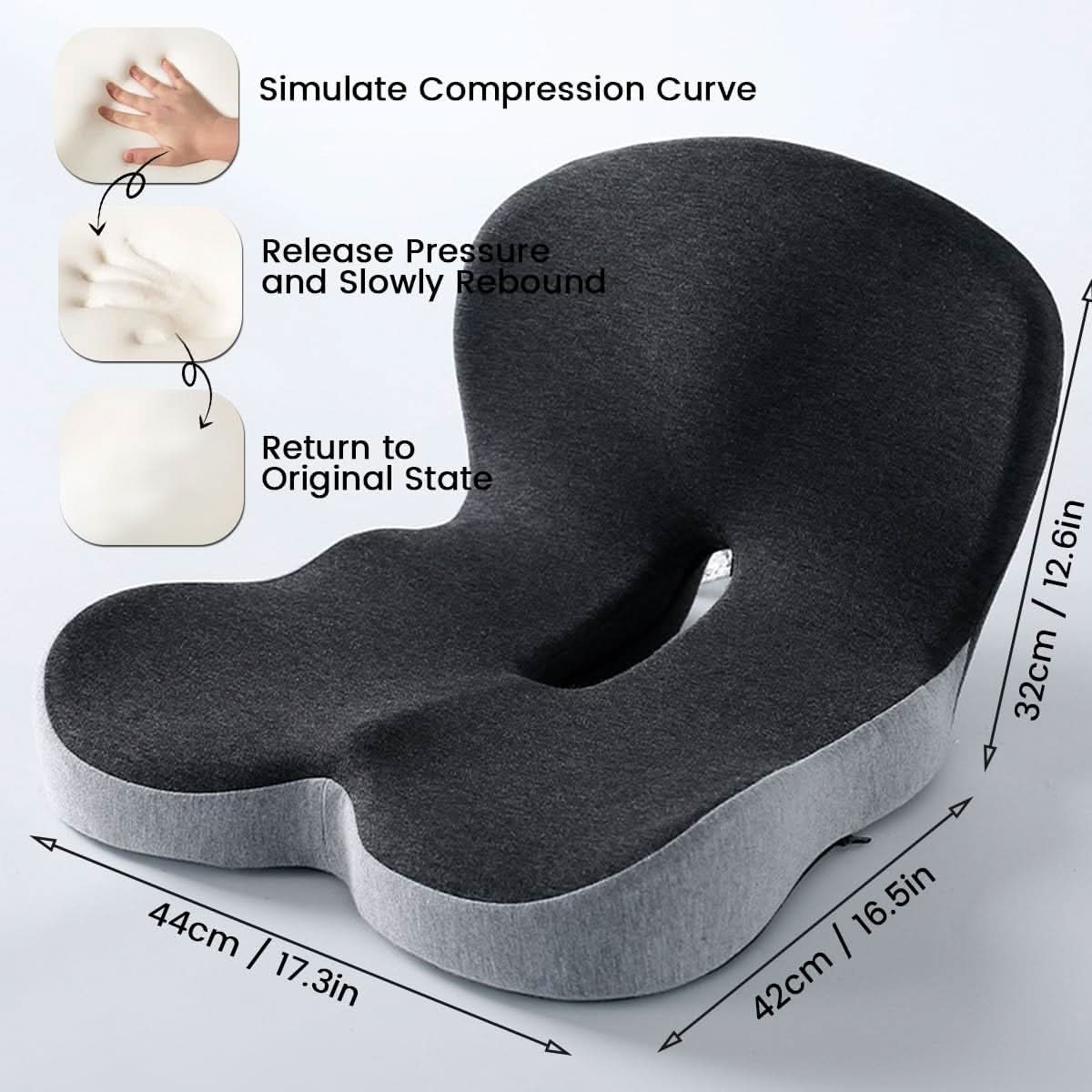 ErgoComfort Pad – Ergonomisches Memory Foam Sitzkissen