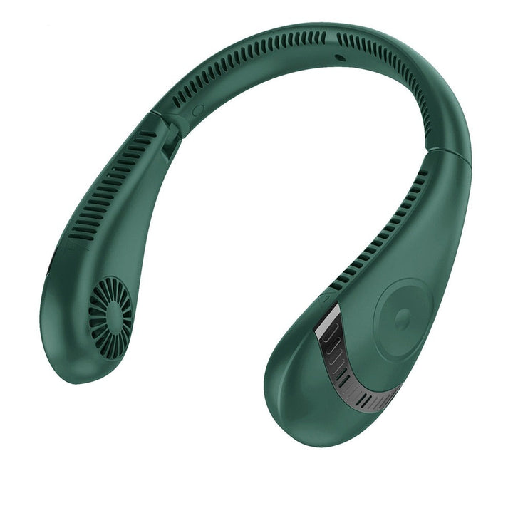 Summer Air Cooling USB wiederaufladbarer blattloser Halsventilator