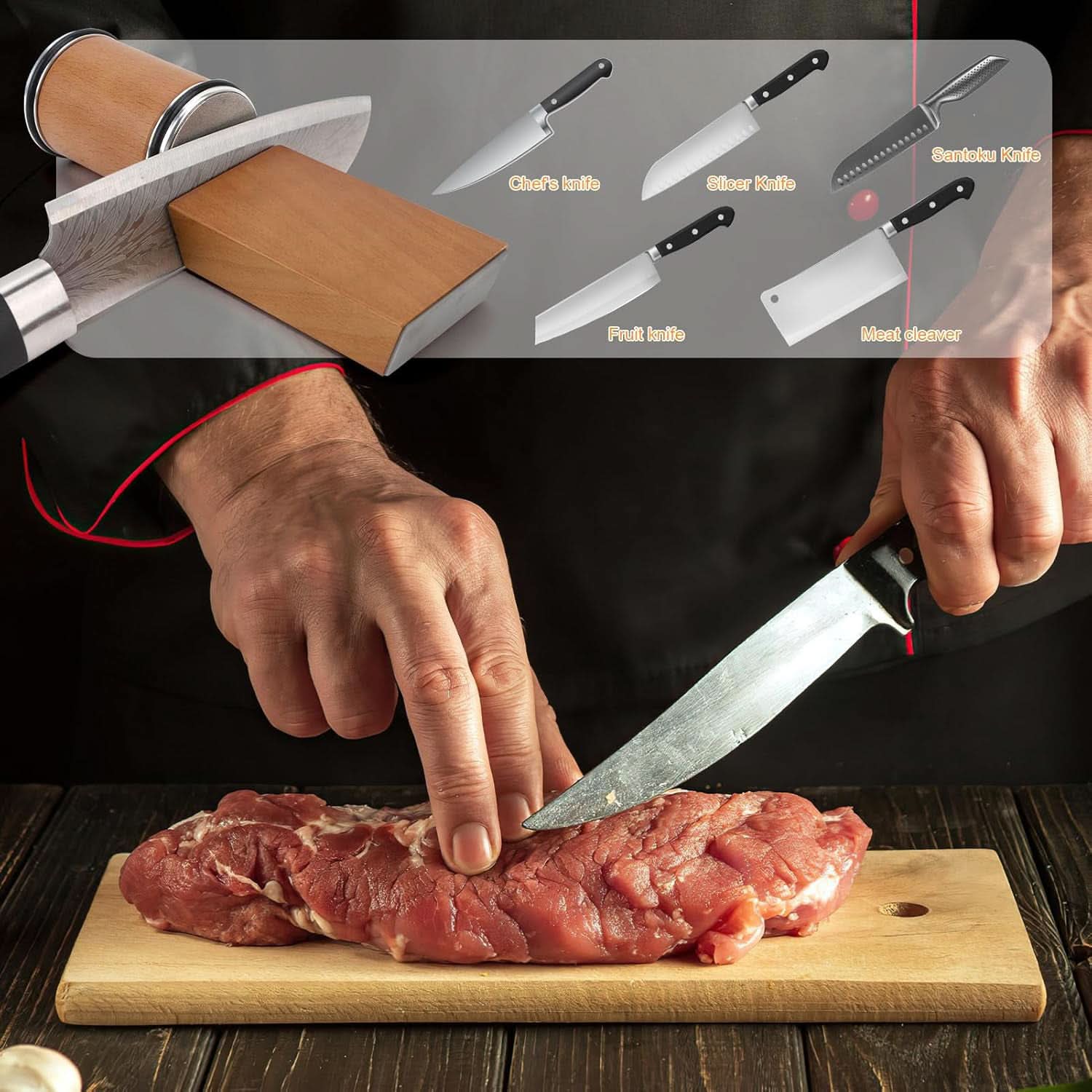 SharpEdge Pro Knife Sharpener – Profi-Messerschärfer mit Rollmechanismus & Diamantbeschichtung