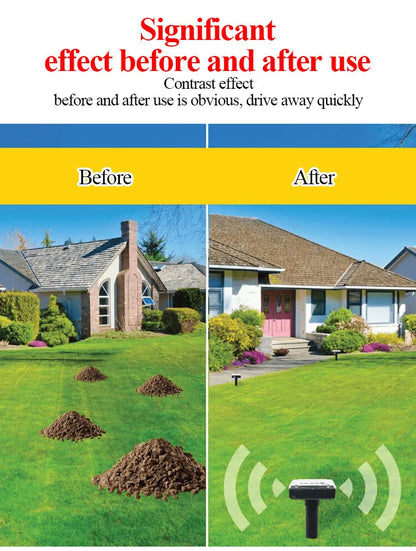 Solarbetriebene Schlangen- und Schädlingabwehr – Ultraschallgerät für den Garten