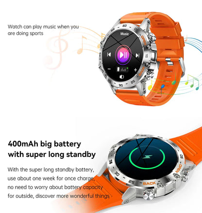 Smartwatch mit 1,4" Farb-Touchscreen, Bluetooth 5.0 & SpO2-Sensor