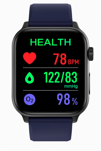 Smartwatch für Gesundheit & Fitness – EKG, Blutdruck, Herzfrequenzmessung – iOS & Android kompatibel
