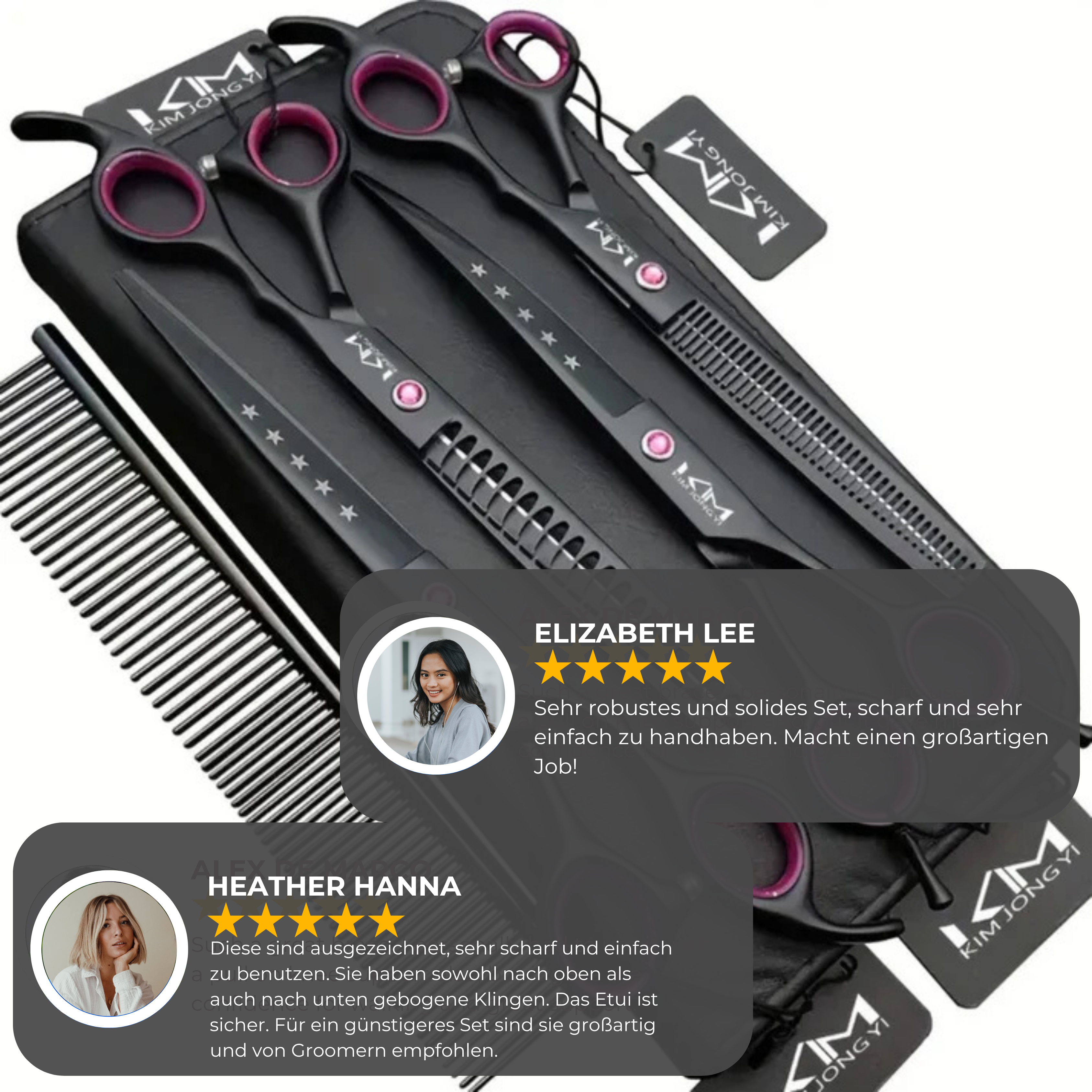 PRECISIONPAW – Professionelles Haustier-Trimmset mit Scheren für präzise Fellpflege