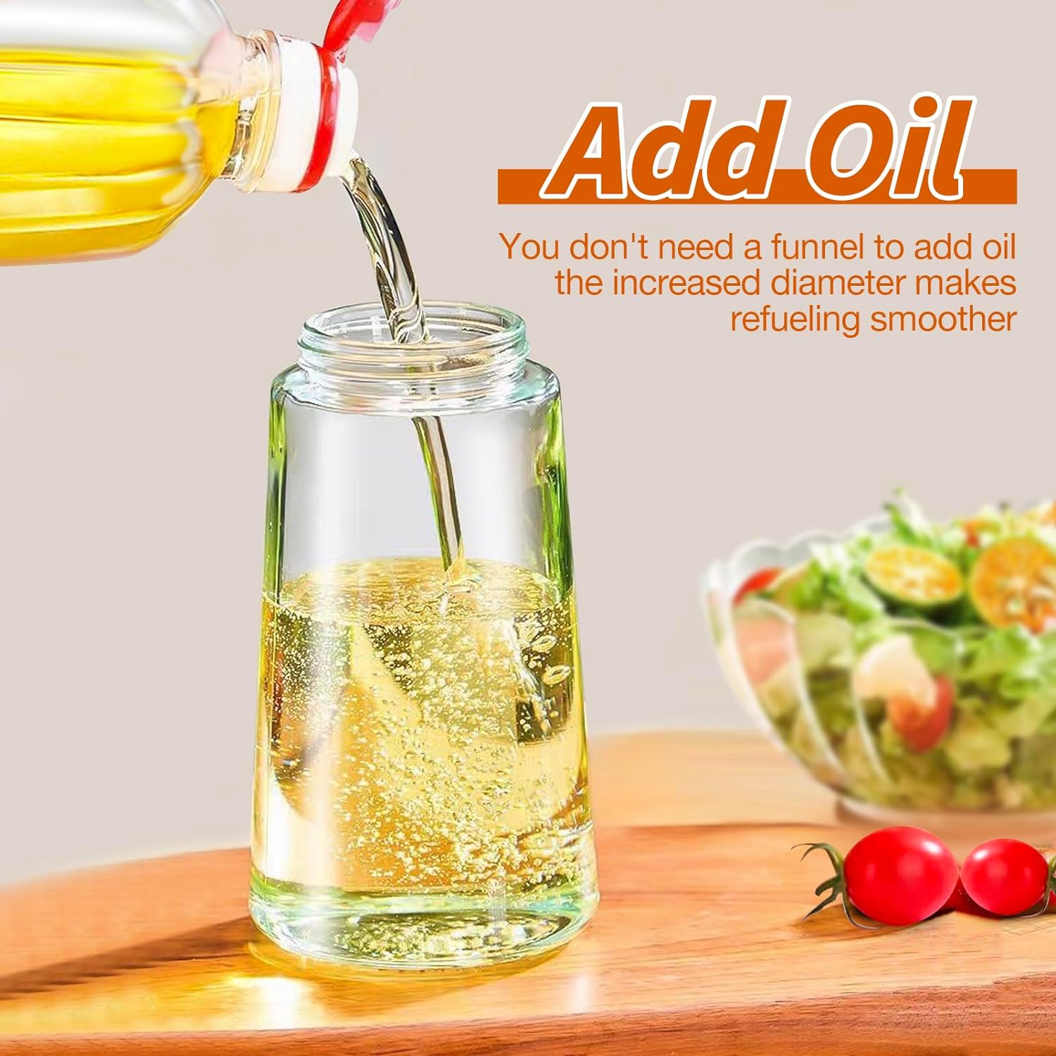2-in-1 Olivenölspray – Premium 470mL Glasflasche