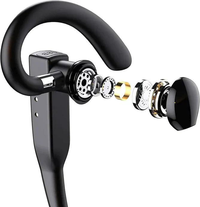 Trucker Dual Mic Kabelloses Bluetooth 5.1 Headset/Ohrhörer mit Geräuschunterdrückung