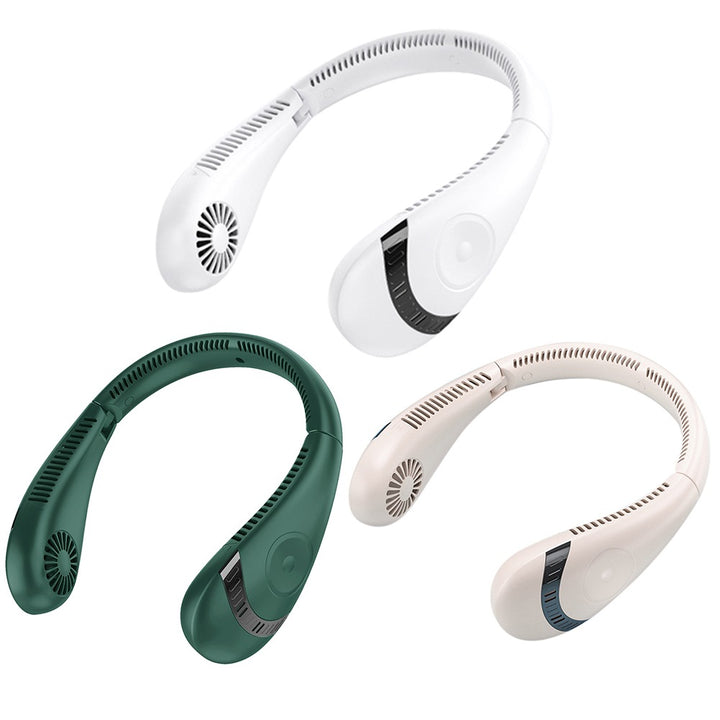 Summer Air Cooling USB wiederaufladbarer blattloser Halsventilator