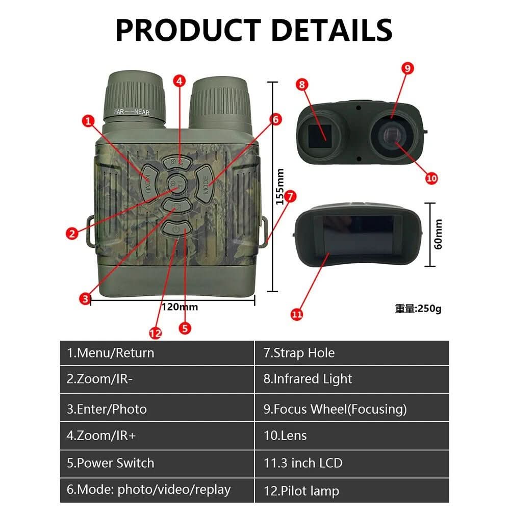 NightPulse – Nachtsicht-Fernglas mit Infrarot-Technologie für klare Sicht bei Dunkelheit