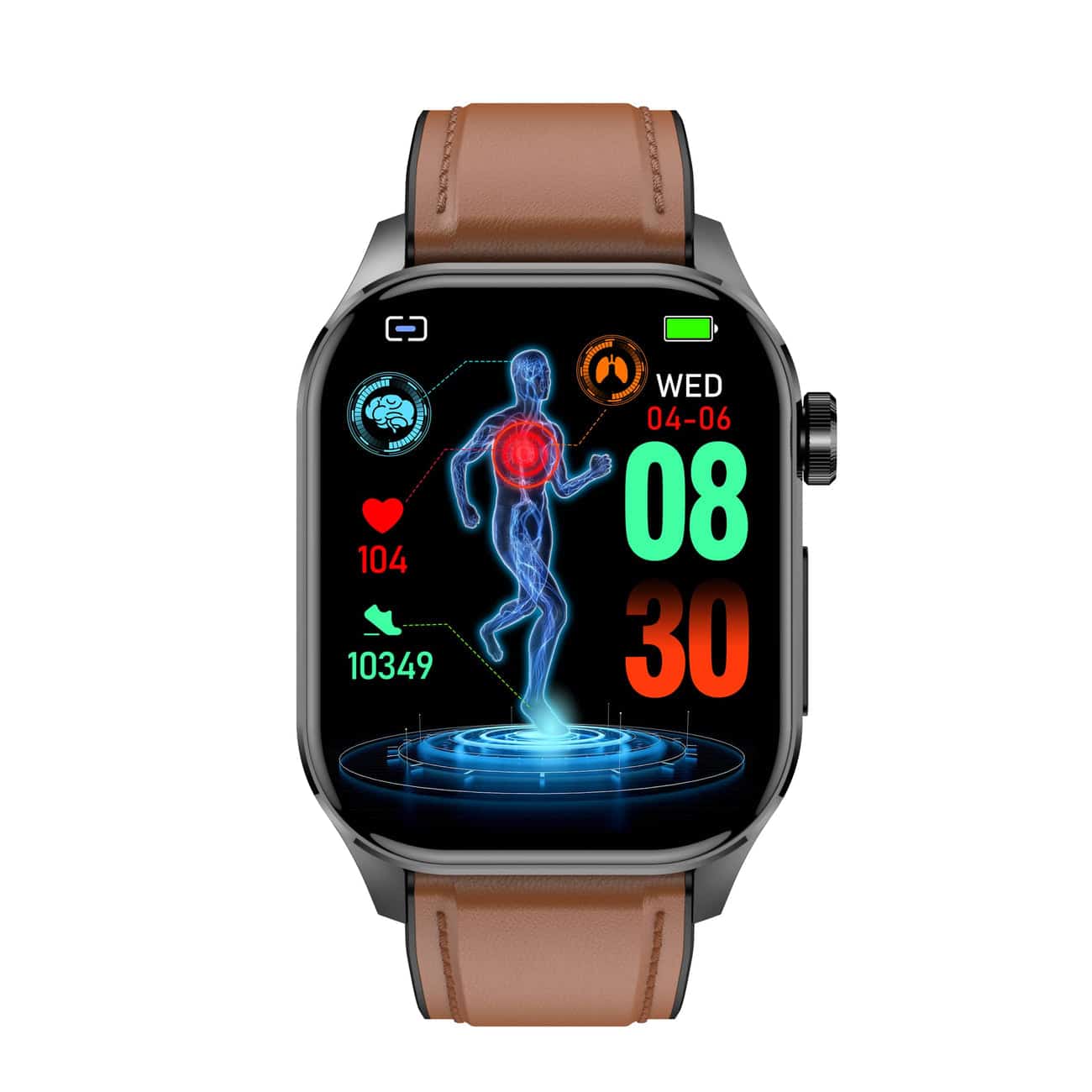Smartwatch für Gesundheit & Fitness – EKG, Blutdruck, Herzfrequenzmessung – iOS & Android kompatibel