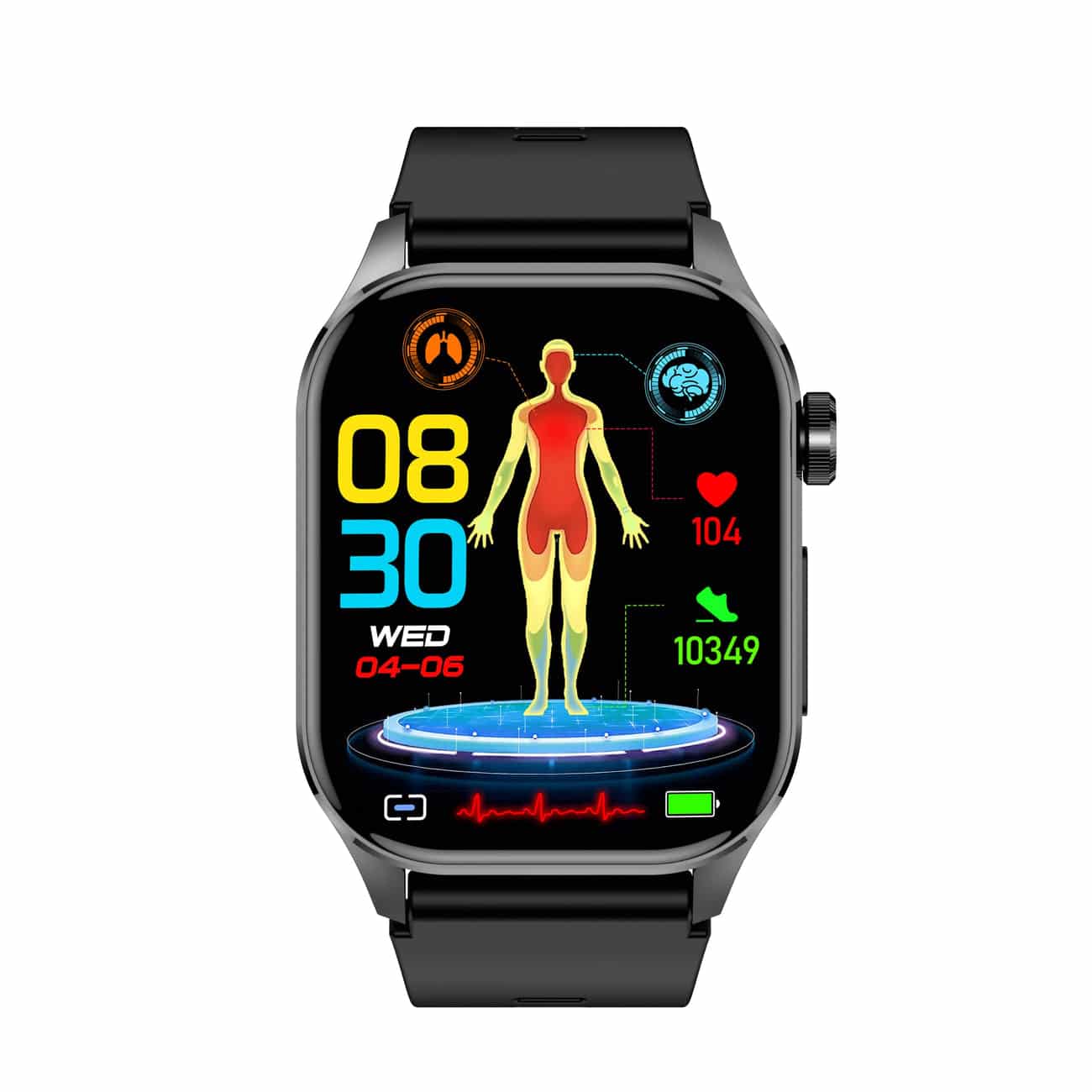 Smartwatch für Gesundheit & Fitness – EKG, Blutdruck, Herzfrequenzmessung – iOS & Android kompatibel